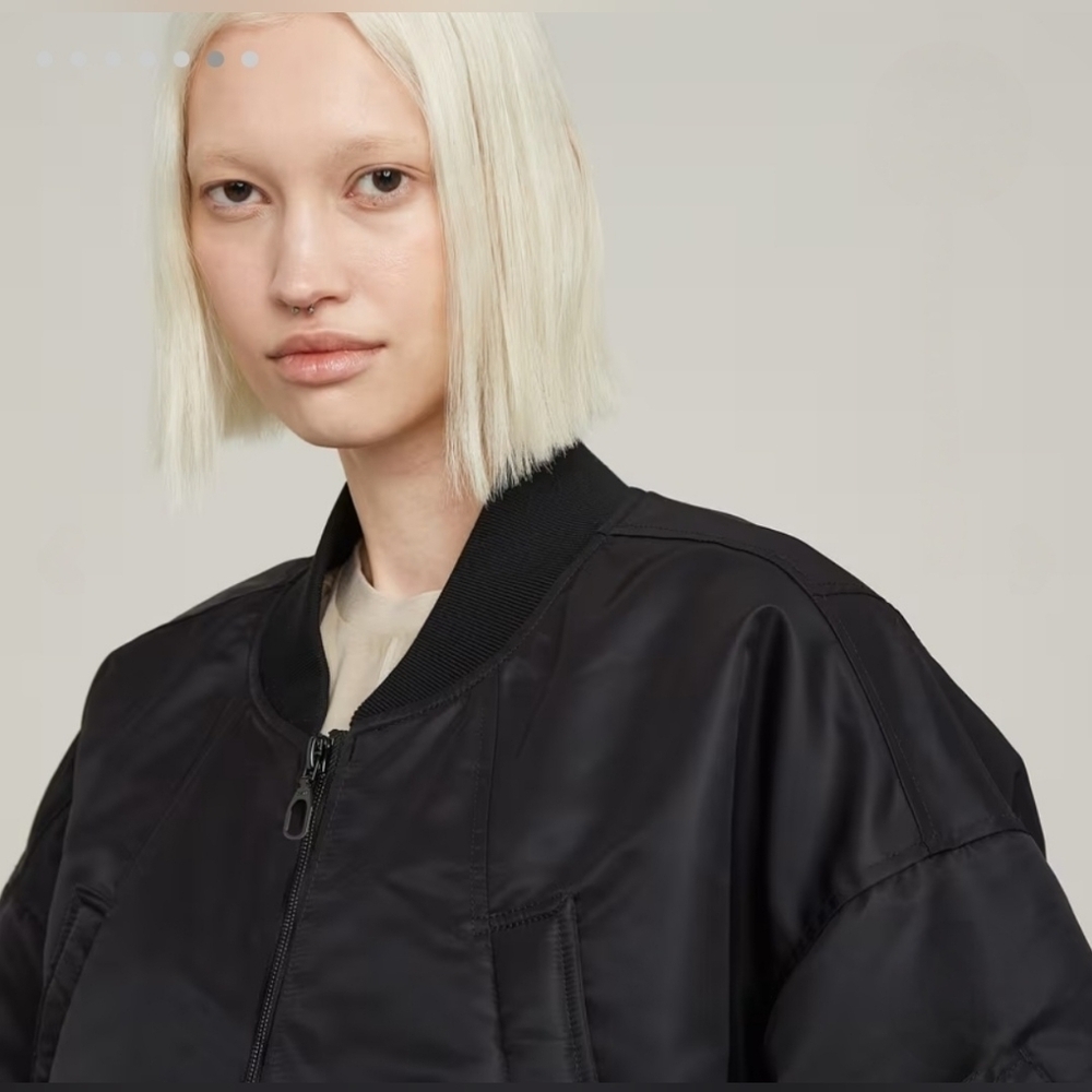 NWT! G Star Raw, Macro Balloon Bomber, Dark Black, Size Small, MSRP $320 - Picture 3 of 7